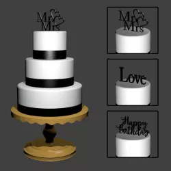 3 Tier Round Cake