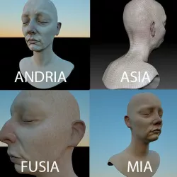 3D female head COLLECTION (Mia and her Sisters)