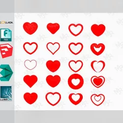 3D Hearts Pack