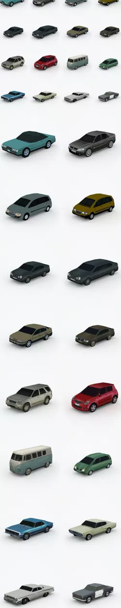 3D model Low Poly Cars Pack Vol. 2