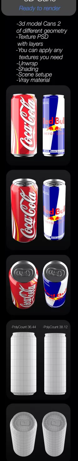 3D models cans