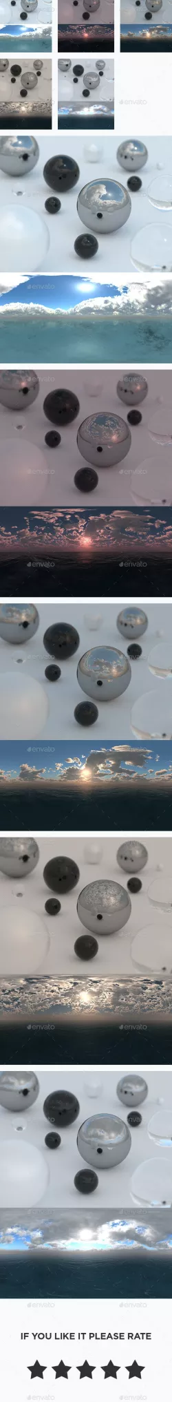 5 High Resolution Sky HDRi Maps Pack 019