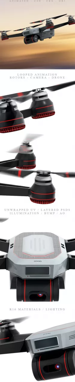 Animated Hovering Drone