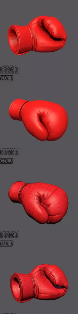 Black Boxing Glove 3D Models