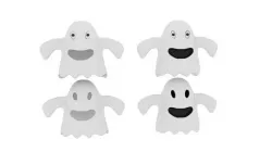 Cartoon Fabric Ghost
