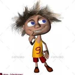 Cartoon funny character "Basketball player"