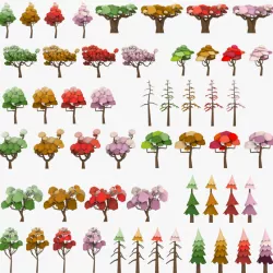 Cartoon LowPoly Trees Pack