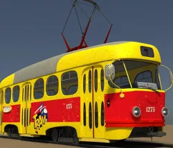 cartoon tram