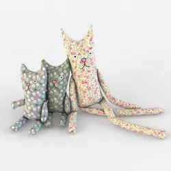 Cat textile toys kids baby room