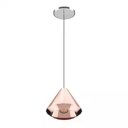 Ceiling Lamp with Copper Shade