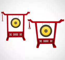 Chineese Gong realistic and cartoon style