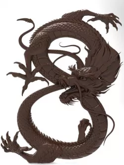 Chinese dragon bas relief for CNC