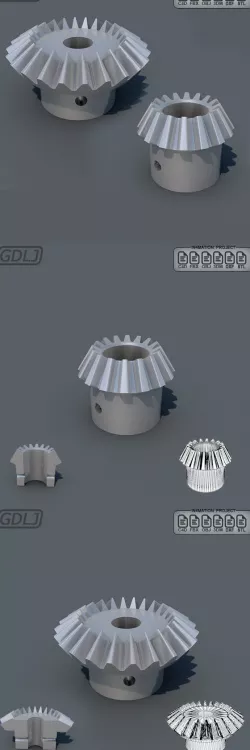 Conical gears 3D Models With STL file 3D Printers
