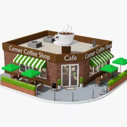Corner Coffee Shop (interior/exterior)