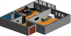 Design project one-room apartment