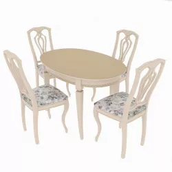 Dining set of classic design consisting of a table Alt-5-12 and chairs Sibarit-7