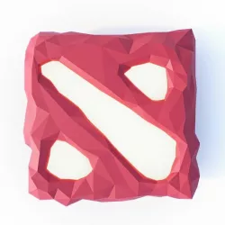 Dota 2 Logo Low Poly