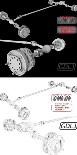 Drive Shaft Full details 3D Models