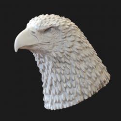 STL file Bald Eagle Head AM07 3D print model 👨‍🦲・Design to