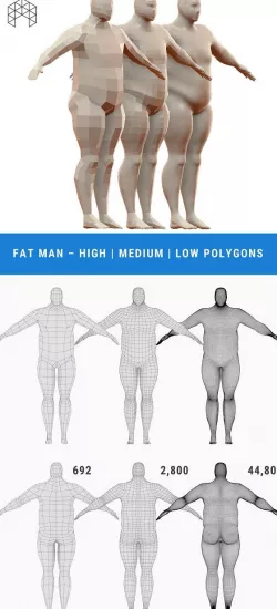 Fat Man Base Mesh - 3 Files