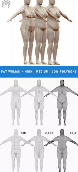 Fat Woman Base Mesh - 3 Files