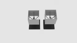 Flat Table Steel Lamp Square