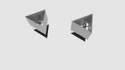 Flat Table Steel Lamp Triangle