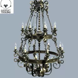 Forged chandelier 3d model