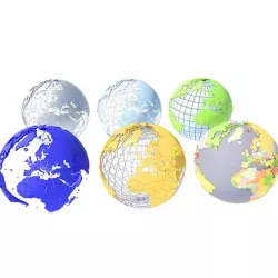 Geopolitical Globe 3D Model