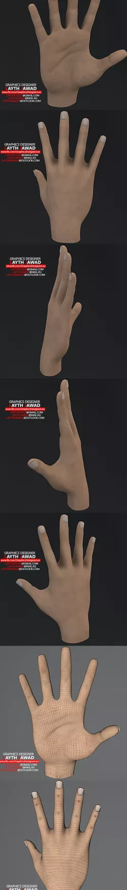 hand 3d model