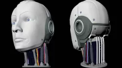 Human Robot Male Head High Poly