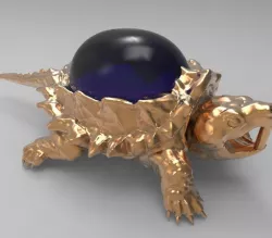 Jewelry pendant turtle with stone