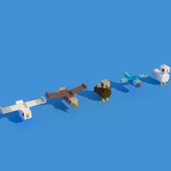 Low Poly Animals Birds