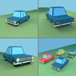 Low Poly Cartoon VAZ 2101