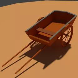 Low Poly Farm Cart
