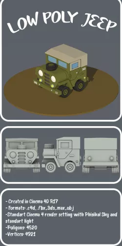 Low poly jeep