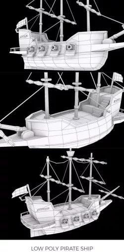 Low Poly Pirate Ship