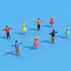 Low Poly Rigged Characters