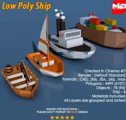 Low Poly Ship Pack