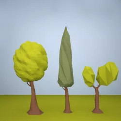 Low poly trees
