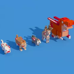 Low Poly Zombie Animals Crossy Road