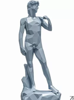 Lowpoly David Statue