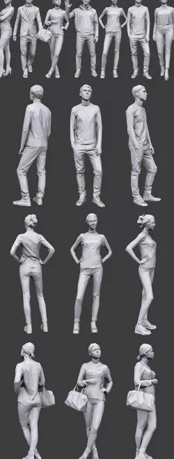 Lowpoly People Casual Pack Vol.11