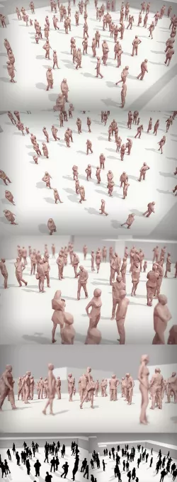 Lowpoly People Crowd