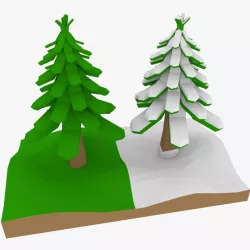 LowPoly Pine Trees
