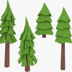 LowPoly Pine Trees2