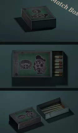 Match Box with Match sticks