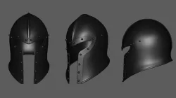 Medeival Barbut Helmet Base Mesh