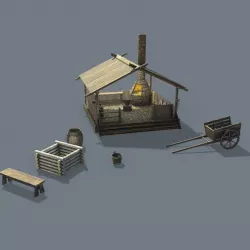 Medieval blacksmith 3d model