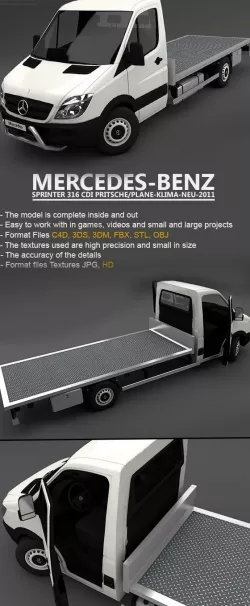 Mercedes Sprinter 316 CDi Pritsche Plane Klima Neu 2011